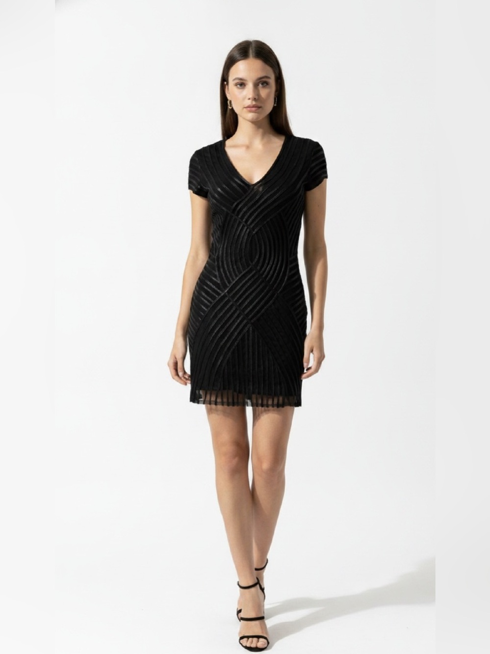Parker Fabiana Leather Detail Mini Dress Size S